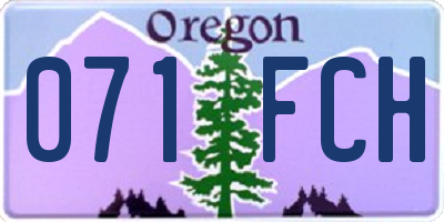 OR license plate 071FCH