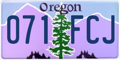 OR license plate 071FCJ
