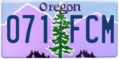 OR license plate 071FCM