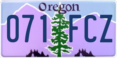 OR license plate 071FCZ