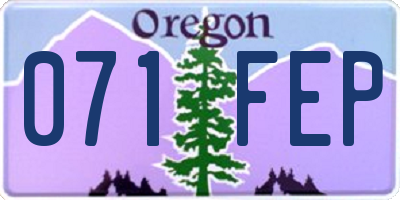 OR license plate 071FEP
