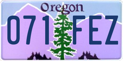 OR license plate 071FEZ