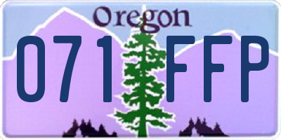 OR license plate 071FFP
