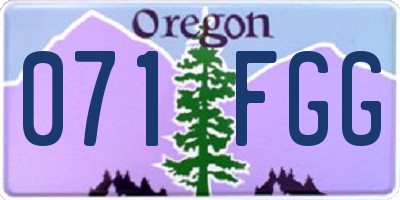 OR license plate 071FGG