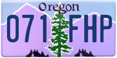 OR license plate 071FHP