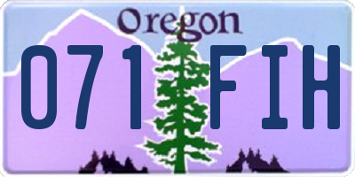 OR license plate 071FIH