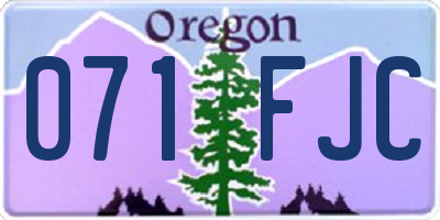 OR license plate 071FJC