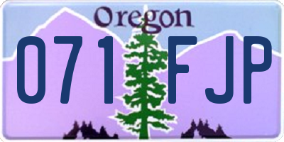 OR license plate 071FJP