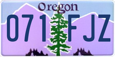 OR license plate 071FJZ