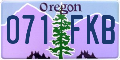 OR license plate 071FKB