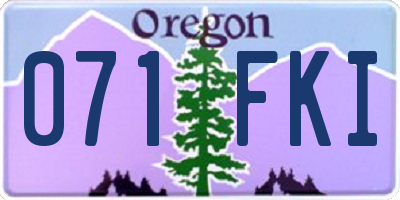 OR license plate 071FKI