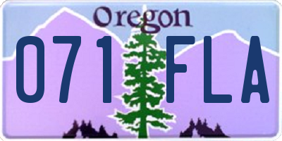 OR license plate 071FLA