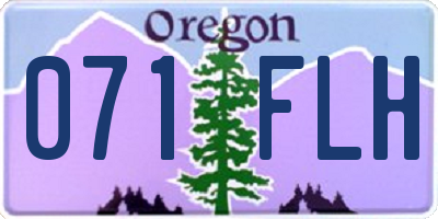 OR license plate 071FLH