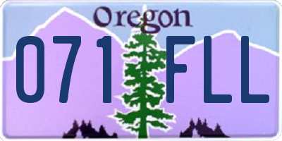 OR license plate 071FLL