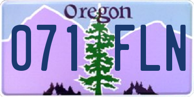 OR license plate 071FLN