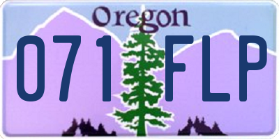 OR license plate 071FLP
