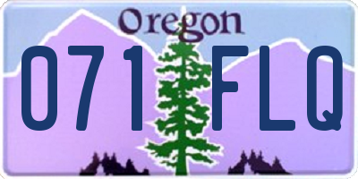 OR license plate 071FLQ