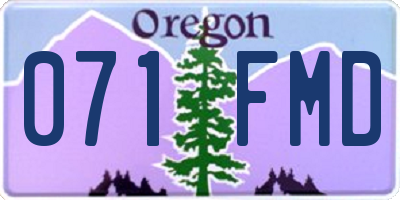 OR license plate 071FMD