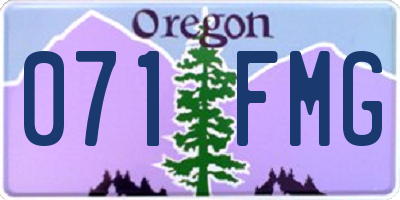 OR license plate 071FMG