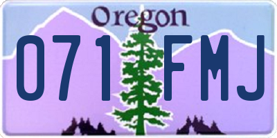 OR license plate 071FMJ