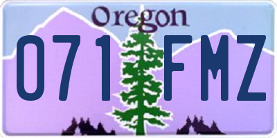 OR license plate 071FMZ