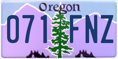OR license plate 071FNZ