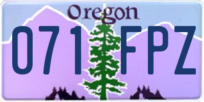 OR license plate 071FPZ