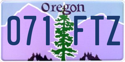 OR license plate 071FTZ