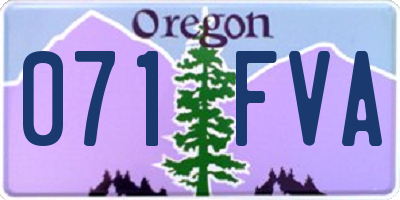 OR license plate 071FVA