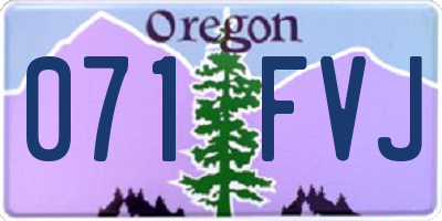 OR license plate 071FVJ
