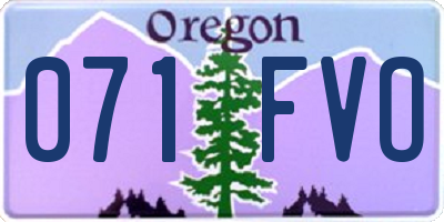 OR license plate 071FVO