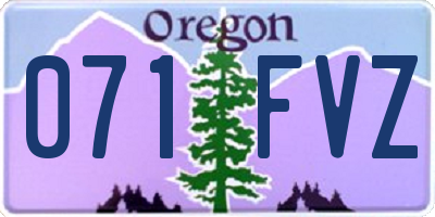 OR license plate 071FVZ