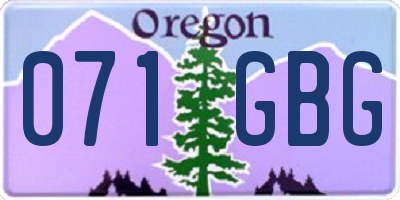 OR license plate 071GBG