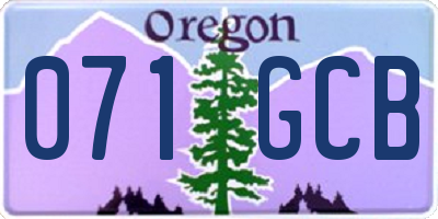 OR license plate 071GCB