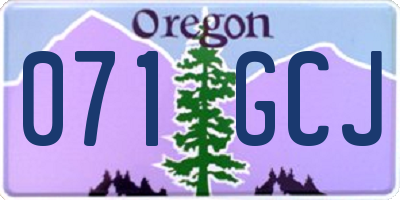 OR license plate 071GCJ