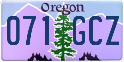 OR license plate 071GCZ