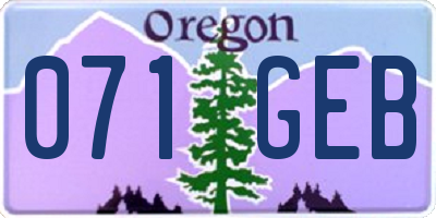 OR license plate 071GEB