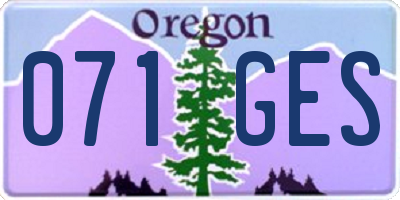 OR license plate 071GES