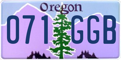 OR license plate 071GGB