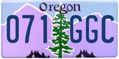 OR license plate 071GGC