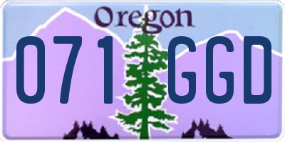 OR license plate 071GGD
