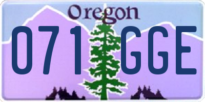OR license plate 071GGE