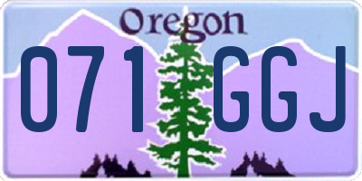OR license plate 071GGJ