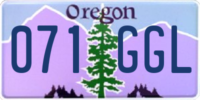 OR license plate 071GGL
