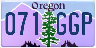 OR license plate 071GGP
