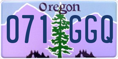 OR license plate 071GGQ