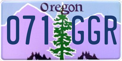 OR license plate 071GGR
