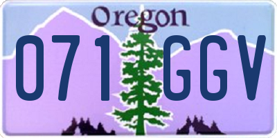 OR license plate 071GGV