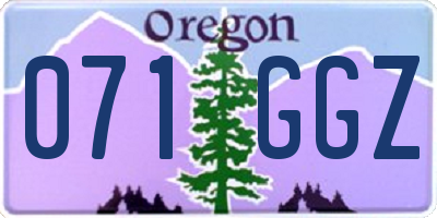 OR license plate 071GGZ