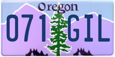 OR license plate 071GIL